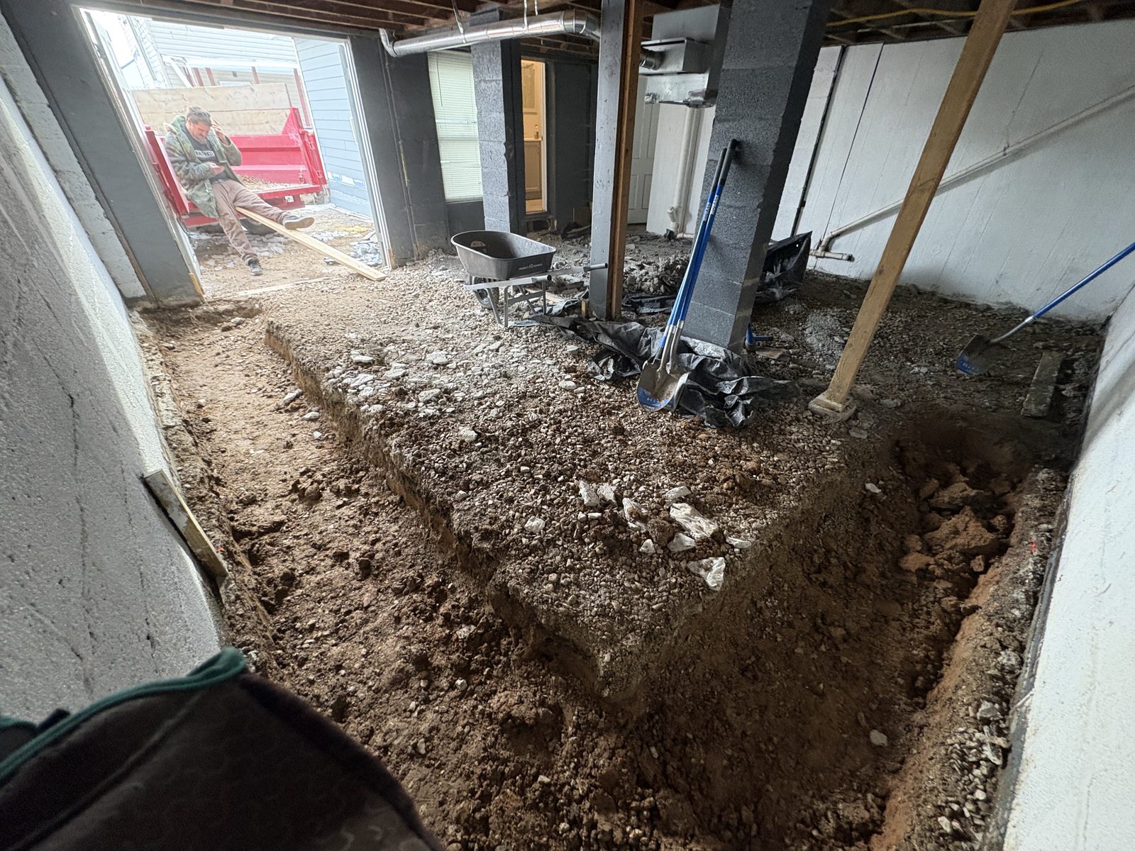 Basement during excavation