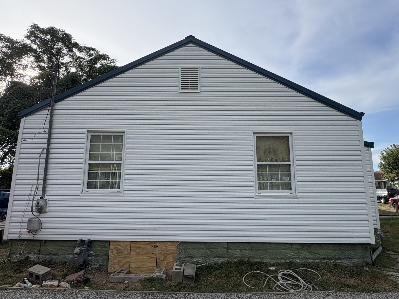 Home with new vinyl siding